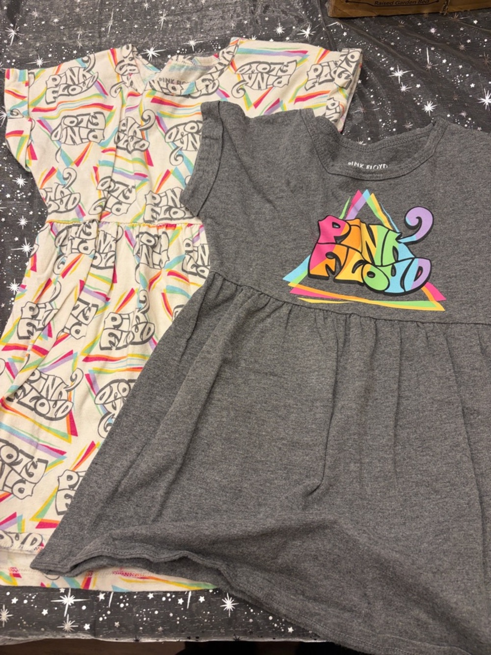 Pink Floyd Girls' Gray Dress with Rainbow Logo